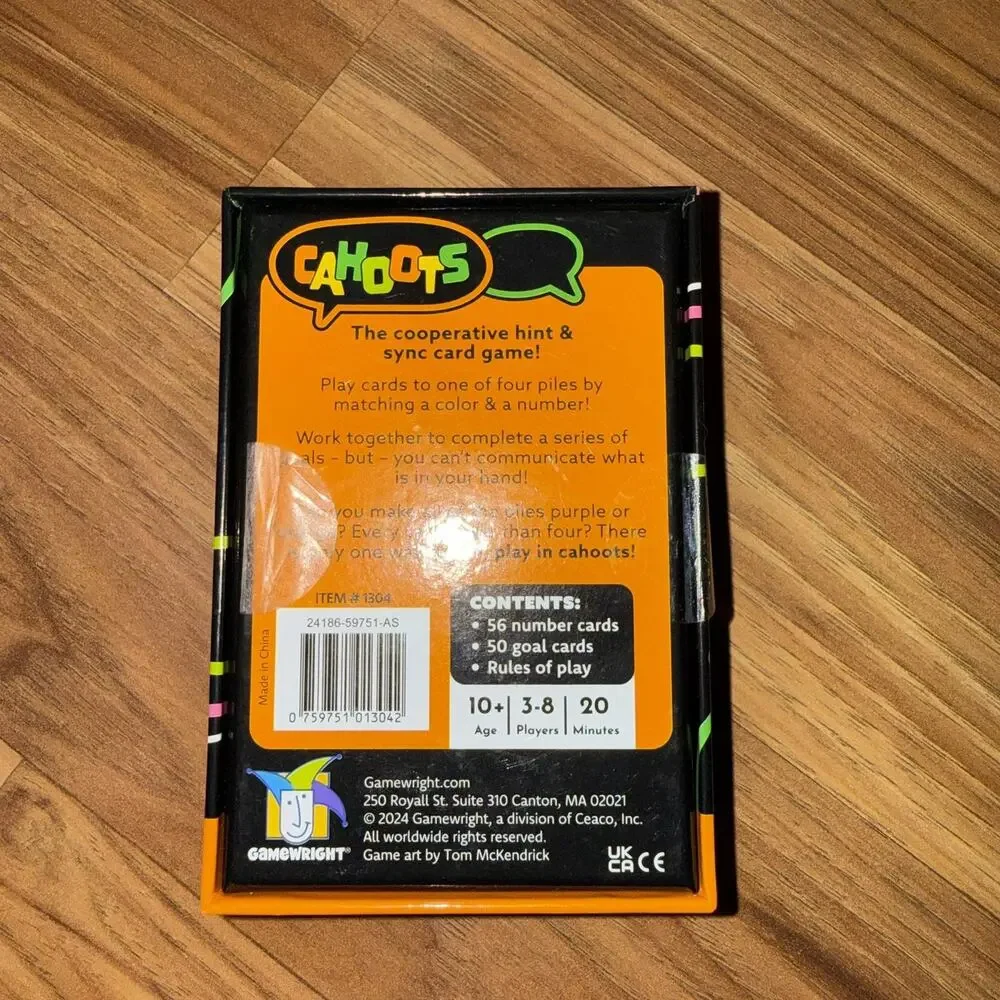 Gamewright - Party to Go - Cahoots - The Cooperative Hint and Sync Card Game...